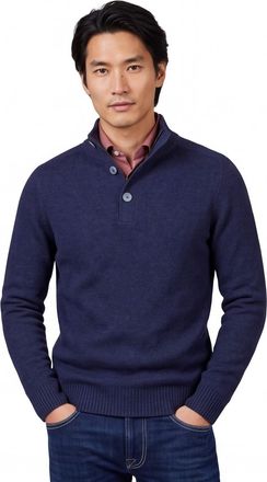Gentiluomo gebreide Gentiluomo trui met rits en knopen blauw
