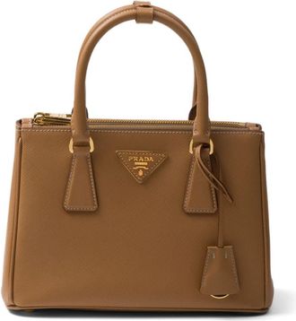 Prada small Galleria tote bag - women - Saffiano Leather/Nylon - OS - Brown