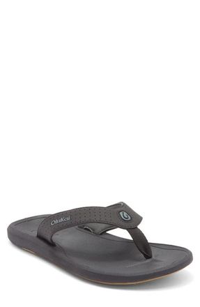 Olukai Ki Flip Flop in Lava Rock /Lava Rock at Nordstrom, Size 11