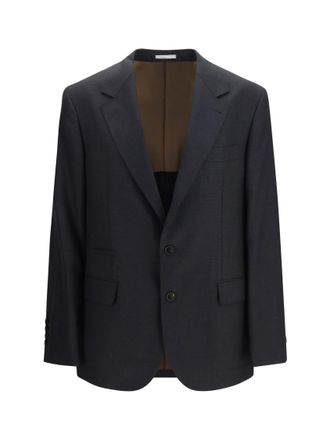 Brunello Cucinelli Dark Grey Notched Lapel Blazer