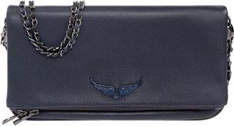 Zadig&Voltaire Rocky Shoulder Bag - Dames - Clutches - Blauw - ONE Size - Leer - Tassen