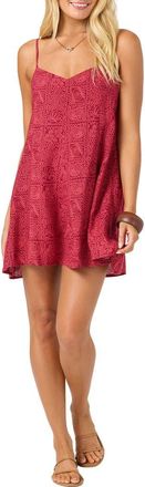 O'Neill Darcy Aria Doodle Minidress in Raspberry at Nordstrom, Size Xx-Large