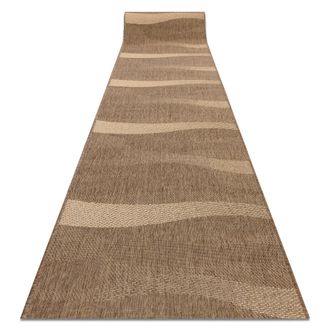 RugsX Rugsx - Alfombra De Pasillo Sizal Floorlux Modelo 20212 Color Caf&eacute;/color Ma&iacute;z 70 Cm Beige 70x1050 Cm