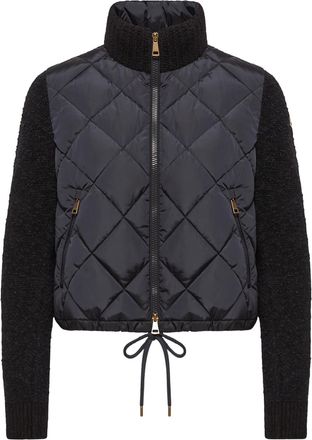 Moncler Moncler Cotton Blend Padded Zip-up Cardigan, Women, Blue, Size: Xl