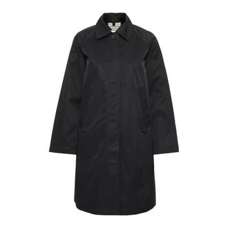 Part Two Parkas, female, Black, Size: XL Black Jacket with Hidden Button Closure