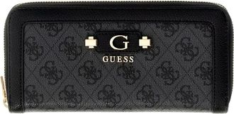Guess Accessoires, Dames, Grijs, ONE Size, Leer, Lindsey Slg Large Zip Around