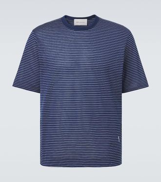 Ami Striped cotton jersey T-shirt