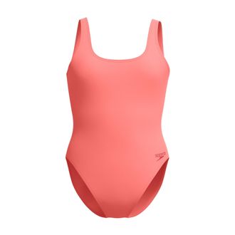 Speedo Dames/Dames &eacute;&eacute;ndelig zwempak met gestructureerde U-rug (Oranje)