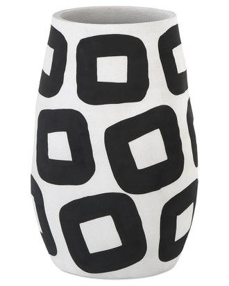 Currey & Company 13.5In Porcelain Pagliacci Vase