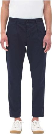 Nowadays One Pleat Pants - Heren - Vrijetijds broeken - Blauw - W33 - Katoen - Broeken