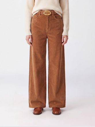 Twinset Wide-Leg Corduroy Trousers with a Five-Pocket Design