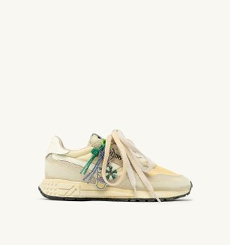 Autry REELWIND SUPER VINTAGE SNEAKERS IN WHITE AND ECRU SUEDE AND NYLON