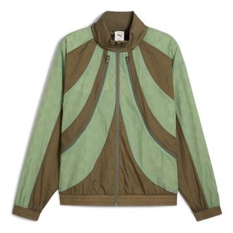 Puma x KIDSUPER Relaxed-Fit Windbreaker Jacket Dusty Green 629509-73