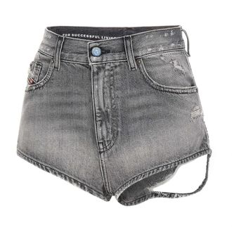Diesel Denim Shorts, female, Gray, Size: W28 De-Lunar Shorts