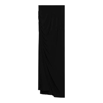 Alaia Maxi Skirts, female, Black, XS, Draped Maxi Skirt