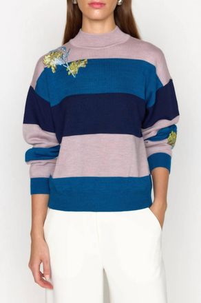 Christy Lynn Bianca Sweater In Blue Stripe