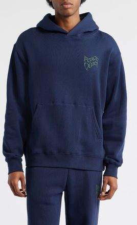 Museum of Peace and Quiet Warped Graphic Hoodie in Navy at Nordstrom, Size X-Small