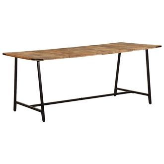 Berkfield Home Dining Table 180x90x75 cm Solid Wood Mango in Brown | Size: 180 x 90 x 75 cm