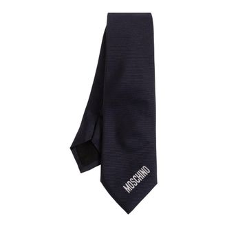 Moschino Accessoires, unisex, Blauw, ONE Size, Zijden das