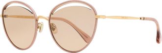 Jimmy Choo London Cut-Out Design Sunglasses - Rose gold