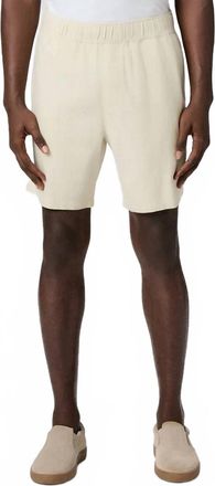 Paige Elijah Drawstring Short In Natural Linen