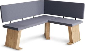 Vicco Banco De Comedor Rivon, Roble Dorado/antracita, 150 X 120 Cm Esquina Izquierda, Vicco