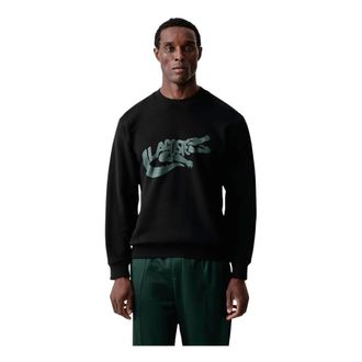 Lacoste French Made Katoenen Sweater - Heren - Sweatshirts & Hoodies - Zwart - Maat: 2XL Katoen