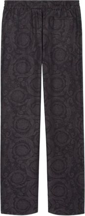 Versace Pantaloni con stampa barocca - Nero
