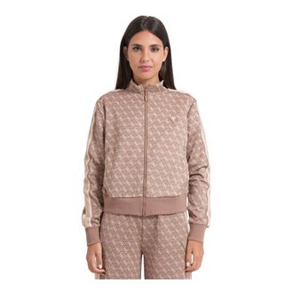 Guess Hoodies & sweatvesten, Dames, Beige, XS, Polyester, 4G logobolero