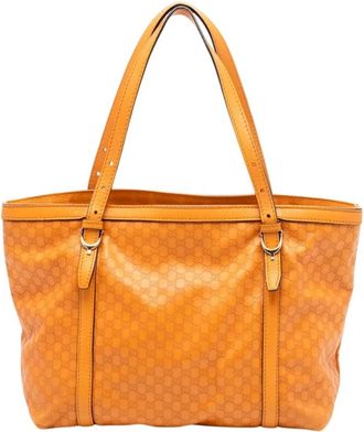 Gucci Pre-owned Leren Tote Bag - Dames - Vintage Shopper - Oranje - ONE Size - Leer - Vintage