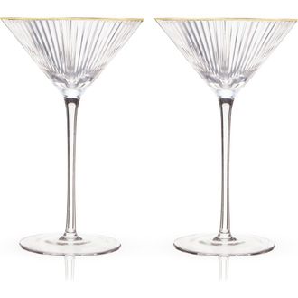 Viski Meridian Crystal Martini Glasses Set of 2 in Clear at Nordstrom