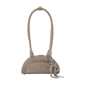 Self Portrait Calfskin Mini Shoulder Bag - Gray