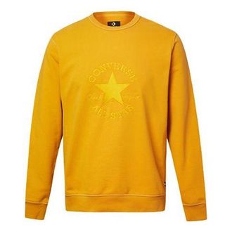 Converse Mens Converse Logo Printing Round Neck Pullover Yellow 10020819-740