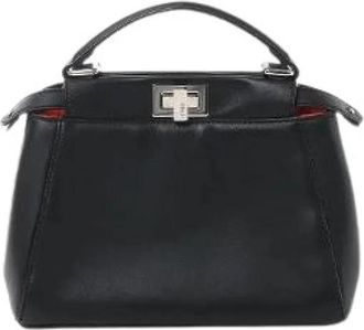 Fendi Pre-owned Peekaboo Mini - Dames - Vintage Handtas - Zwart - ONE Size - Leer - Vintage