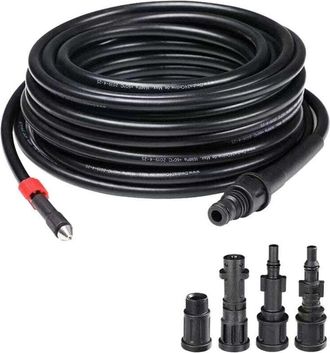 OEM [nunca Usado] Manguera De Hidrolavadora De 15 M, Flexible, Negra, Para Limpieza De Desag&uuml;es