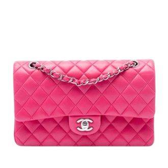 Chanel Pre-owned Double Flap Shoulder Bag - Dames - Pre-owned - Roze - Maat: ONE Size Leer