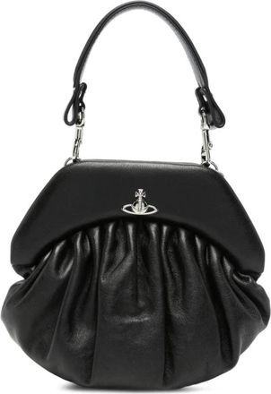 Vivienne Westwood Brooke Schoudertas - Dames - Handtassen - Zwart - ONE Size - Leer - Tassen