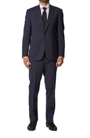 JB Britches Sartorial Classic Fit Wool & Linen Suit in Navy at Nordstrom, Size 40