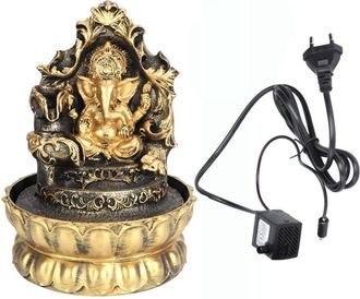 OEM Decoraci&oacute;n De Fuente De Escritorio, Adorno De Mesa De Resina De Forma &Uacute;nica Con Luz, Enchufe Europeo De 220v