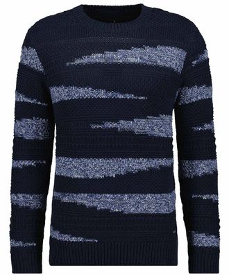 Ragman Rundhalspullover RAGMAN, Herren, Gr. 54, blau (marineblau), 100% Baumwolle, ohne Ausschnitt, Pullover Rundhalspullover