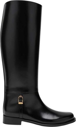 Saint Laurent Zwarte Hoge Laarzen - Dames - Hoge Laarzen - Zwart - 37 EU - Schoenen