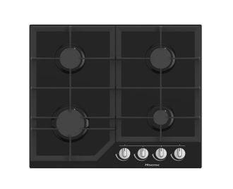 Hisense Gg643b - Placa De Gas Empotrada De 60 Cm Y 4 Quemadores, Color Negro
