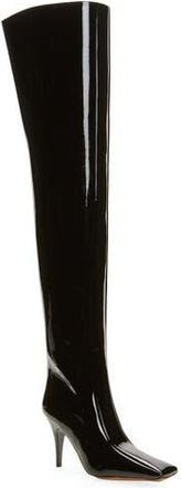 Stella McCartney Square Toe Over the Knee Boot in Black at Nordstrom Rack, Size 7.5Us / 37.5Eu