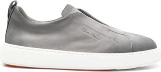 Santoni Victory sneakers - men - Rubber/Calf Suede/Calf Leather - 10 1/2 - Grey