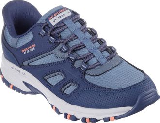 Skechers Womens Hillcrest Kamalino Hiking Shoe, Navy Synthetic/Textile/Coral Trim, 5 UK