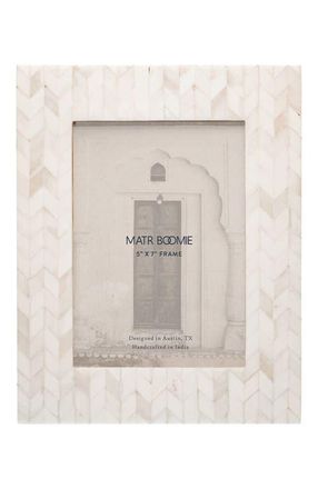 Matr Boomie Artemis Picture Frame - Carved Bone in White - 5X7 at Nordstrom, Size 8Ft 0In X 10Ft 0In