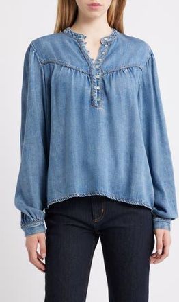 Rails Sunna Denim Top in Blue Stone at Nordstrom Rack, Size Xx-Small
