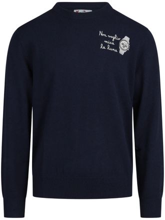 MC2 Saint Barth Navy Blue Non Voglio Mica La Luna Wool-Cashmere Sweater