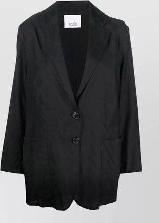 Erika Cavallini Semi Couture silk blend oversized single breasted blazer