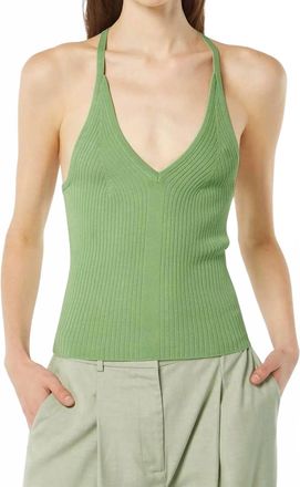Scotch & Soda Rib Racer Tank In Pistachio